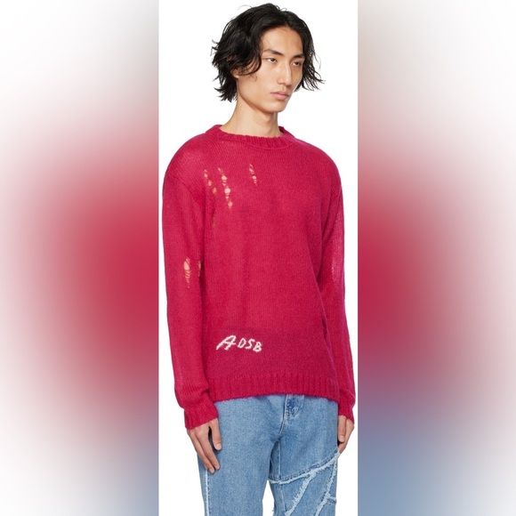 NEW ANDERSSON BELL large cherry red crew neck sweater - Picture 1 of 16